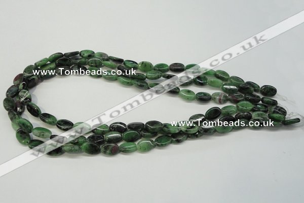 CRZ60 15.5 inches 8*12mm oval ruby zoisite gemstone beads