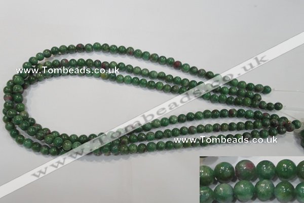 CRZ601 15.5 inches 6mm round New ruby zoisite gemstone beads