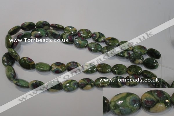 CRZ615 15.5 inches 13*18mm oval New ruby zoisite gemstone beads