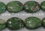 CRZ616 15.5 inches 15*20mm oval New ruby zoisite gemstone beads