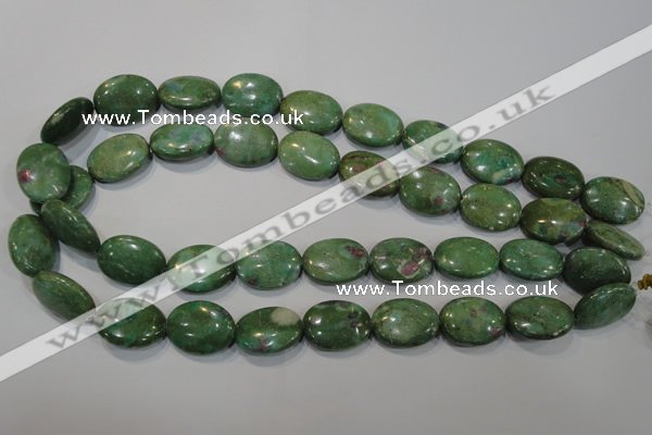 CRZ616 15.5 inches 15*20mm oval New ruby zoisite gemstone beads