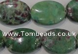 CRZ617 15.5 inches 18*25mm oval New ruby zoisite gemstone beads