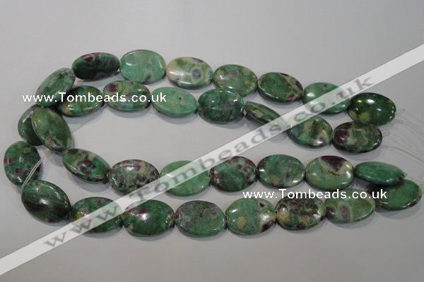 CRZ617 15.5 inches 18*25mm oval New ruby zoisite gemstone beads