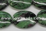 CRZ63 15.5 inches 22*30mm oval ruby zoisite gemstone beads