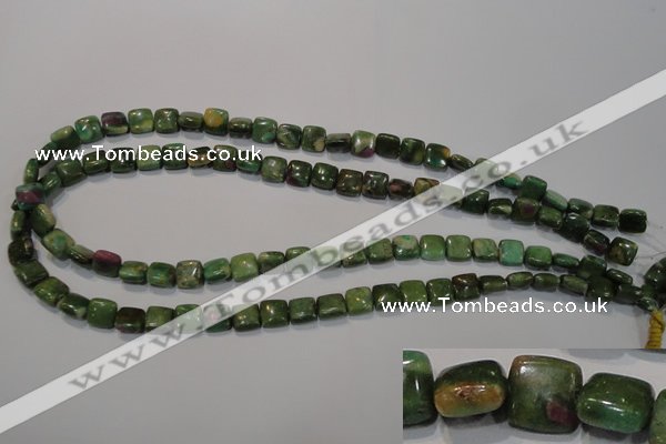 CRZ630 15.5 inches 8*8mm square New ruby zoisite gemstone beads