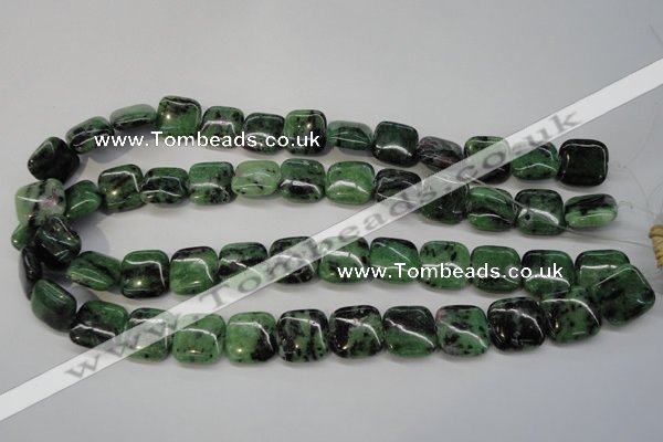 CRZ66 15.5 inches 16*16mm square ruby zoisite gemstone beads