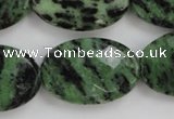 CRZ714 15 inches 20*30mm faceted oval ruby zoisite gemstone beads