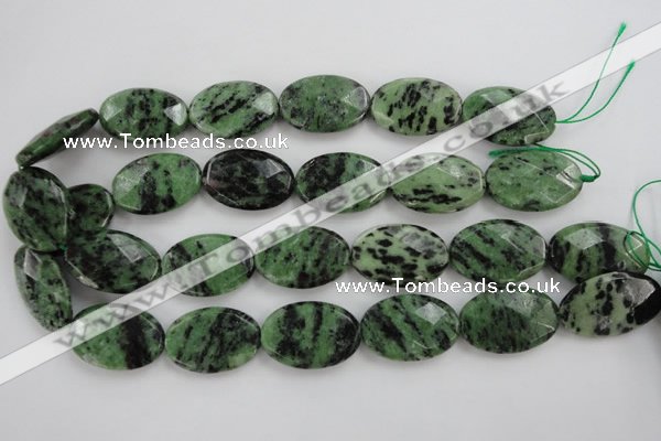 CRZ714 15 inches 20*30mm faceted oval ruby zoisite gemstone beads