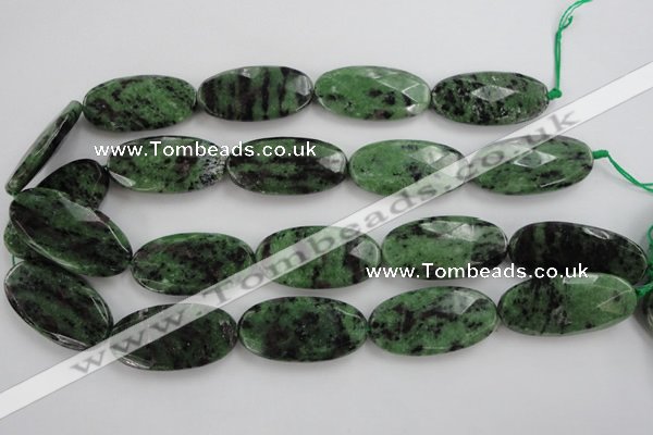 CRZ715 15 inches 20*40mm faceted oval ruby zoisite gemstone beads