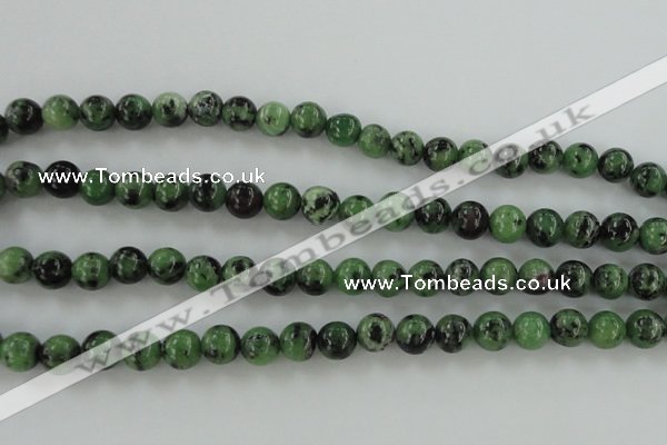 CRZ722 15.5 inches 8mm round ruby zoisite gemstone beads