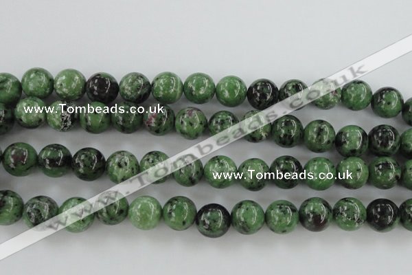 CRZ724 15.5 inches 12mm round ruby zoisite gemstone beads