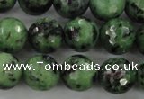 CRZ730 15.5 inches 6mm faceted round ruby zoisite gemstone beads