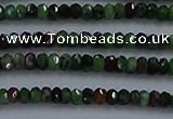 CRZ750 15.5 inches 2*2.5mm faceted rondelle ruby zoisite beads