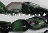 CRZ77 15.5 inches 15*20mm freeform ruby zoisite gemstone beads