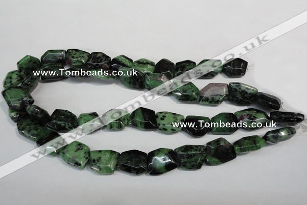 CRZ77 15.5 inches 15*20mm freeform ruby zoisite gemstone beads