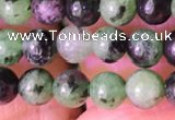 CRZ770 15.5 inches 4mm round ruby zoisite beads wholesale