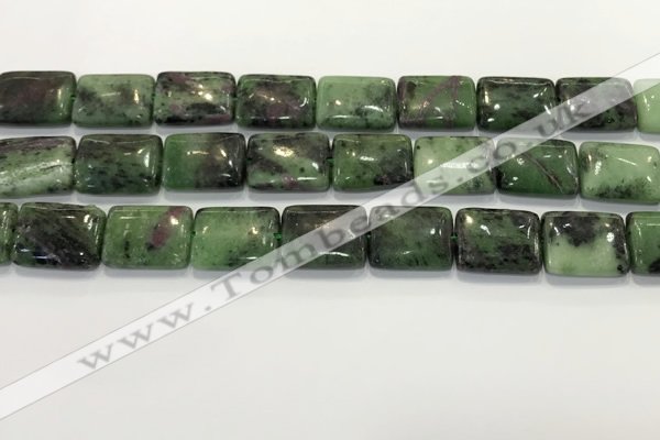 CRZ794 15.5 inches 15*20mm rectangle ruby zoisite gemstone beads