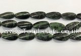 CRZ797 15.5 inches 15*30mm twisted oval ruby zoisite gemstone beads