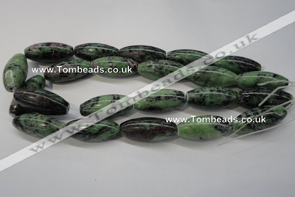 CRZ80 15.5 inches 15*35mm rice ruby zoisite gemstone beads