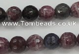 CRZ806 15.5 inches 8mm faceted round natural ruby sapphire beads