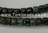 CRZ82 15.5 inches 7*8mm tyre ruby zoisite gemstone beads