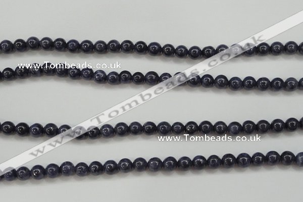 CRZ822 15.5 inches 6mm round natural sapphire gemstone beads