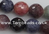 CRZ883 15.5 inches 10mm faceted round natural ruby sapphire beads