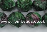 CRZ907 15.5 inches 18mm faceted nuggets Chinese ruby zoisite beads