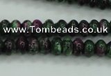 CRZ921 15.5 inches 6*10mm rondelle Chinese ruby zoisite beads