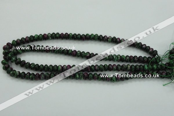 CRZ921 15.5 inches 6*10mm rondelle Chinese ruby zoisite beads