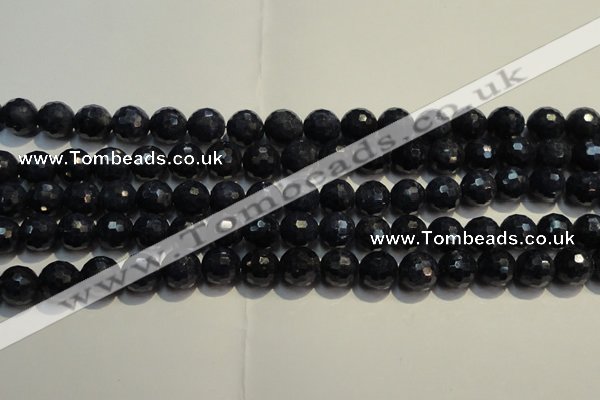 CRZ963 15.5 inches 7mm – 7.8mm faceted round A grade sapphire beads