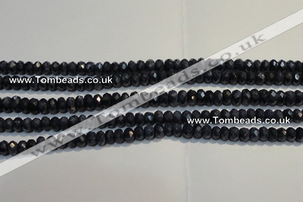 CRZ976 15.5 inches 4*6mm faceted rondelle A grade sapphire beads