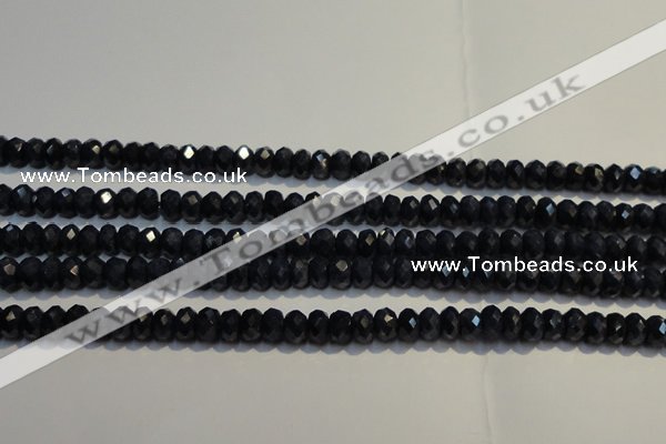 CRZ980 15.5 inches 4*6mm faceted rondelle A+ grade sapphire beads