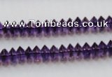 CSA07 15.5 inches 4*8mm rondelle synthetic amethyst beads wholesale