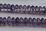 CSA23 15.5 inches 5*10mm faceted rondelle synthetic amethyst beads