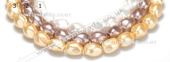CSB04 16 inches 16*20mm nugget shell pearl beads Wholesale