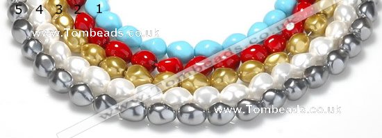 CSB05 16 inches 16*20mm nugget shell pearl beads Wholesale