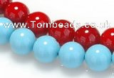 CSB06 16 inches 8mm round shell pearl beads Wholesale