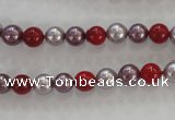 CSB1017 15.5 inches 6mm round mixed color shell pearl beads