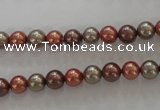CSB1018 15.5 inches 6mm round mixed color shell pearl beads