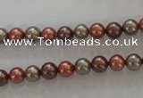 CSB1018 15.5 inches 6mm round mixed color shell pearl beads