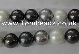 CSB1052 15.5 inches 10mm round mixed color shell pearl beads