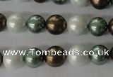 CSB1055 15.5 inches 10mm round mixed color shell pearl beads