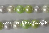 CSB1061 15.5 inches 10mm round mixed color shell pearl beads