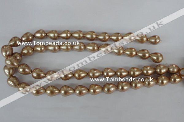 CSB109 15.5 inches 11*15mm teardrop shell pearl beads wholesale