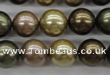 CSB1134 15.5 inches 14mm round mixed color shell pearl beads