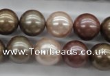 CSB1141 15.5 inches 14mm round mixed color shell pearl beads