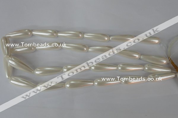 CSB116 15.5 inches 10*30mm teardrop shell pearl beads wholesale