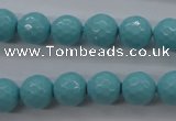 CSB1175 15.5 inches 10mm faceted round shell pearl beads