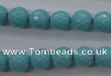 CSB1176 15.5 inches 12mm faceted round shell pearl beads